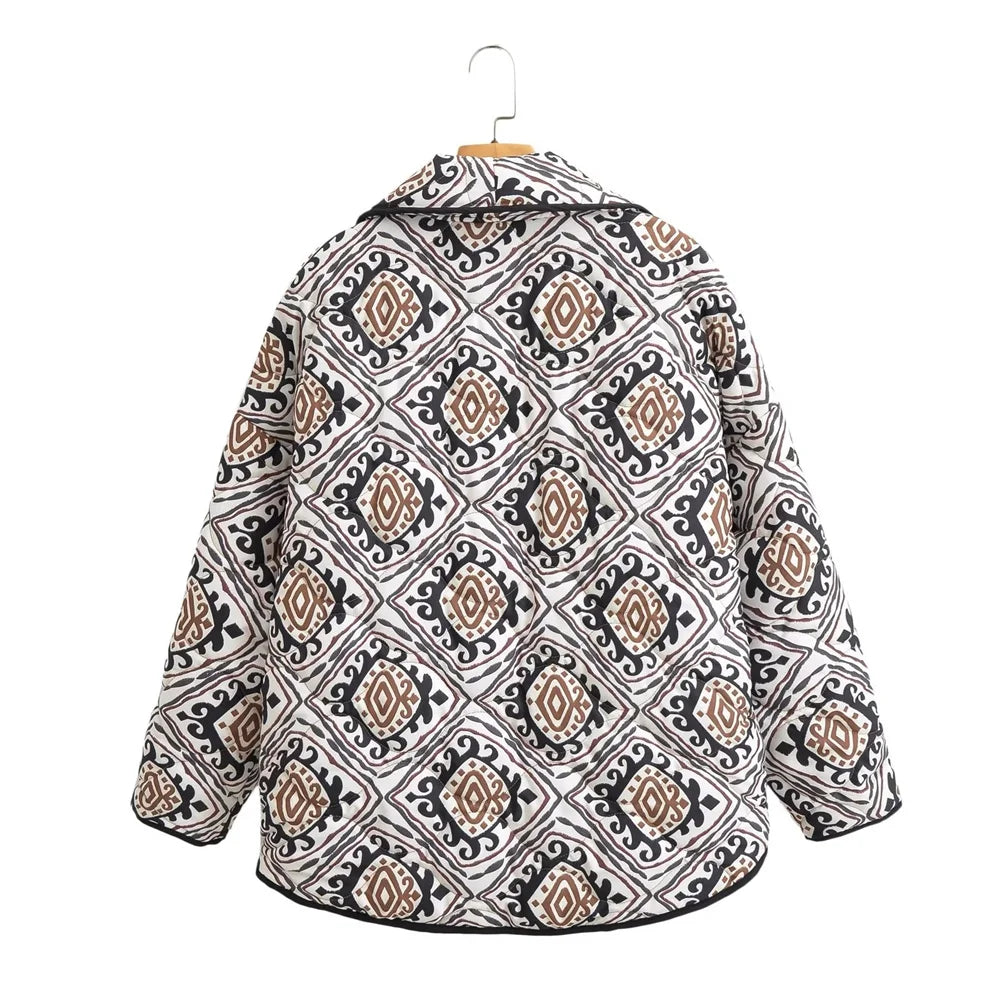 Fashionable casual printed cotton jacket