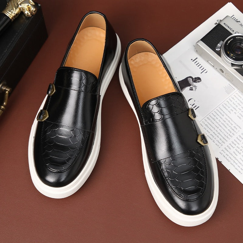 Fashionable casual leather shoes for men's shoes and men's board shoes