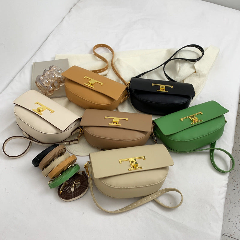 Women's Bags Spring Fashion Bags Crossbody Bags Trendy Shoulder Bags Texture Saddle Bags Underarm Crossbody Bags