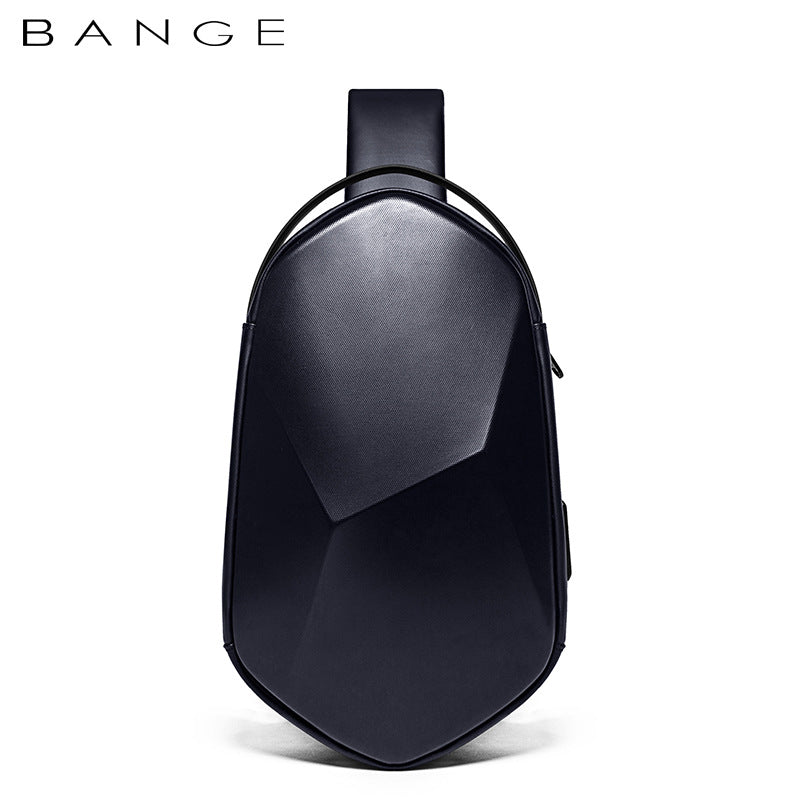 BANGE Chest Bag Men's One-Shoulder Messenger Bag Hard Shell Polyhedron Trend Men's Bag New Bag