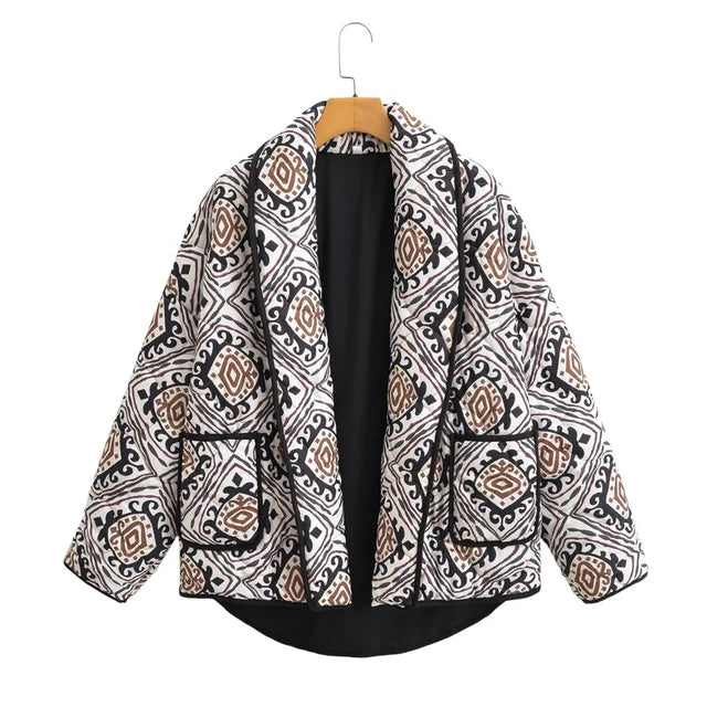 Fashionable casual printed cotton jacket