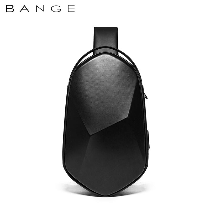 BANGE Chest Bag Men's One-Shoulder Messenger Bag Hard Shell Polyhedron Trend Men's Bag New Bag