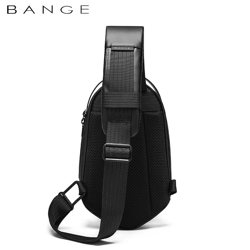 BANGE Chest Bag Men's One-Shoulder Messenger Bag Hard Shell Polyhedron Trend Men's Bag New Bag